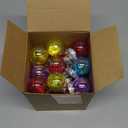 36 Pcs Shatterproof Christmas Ball Ornaments 1.57 inch Plastic Shatterproof Colored Transparent Balls for Xmas Tree Hanging Decor Holiday Wedding Engagements Party(Colorful)