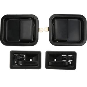 PerGar Automotive Inner Door Handle, Car Outer Door Lock Handle, Exterior Interior Door Handles Set, Front Left Right 55176476AC Replacement for Wrangler YJ 1991‑1996