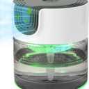 Water Air Purifiers for Home, Quiet Variable Speed Water Based Air Purifier with 7 Color Night Light, Air Washer Humidifier for Home, Bedroom, Office, Pet Odors (Green)