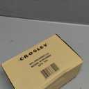 Timelink Crosley Vintage Art Deco Analog Alarm Clock, Quiet No-Ticking Movement, Automatic Dimmable Smart Light, Simple Controls, (Ivory)