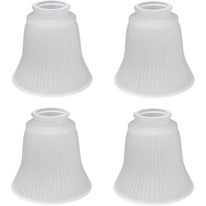 Aspen Creative 23036-4A Transitional Frosted Bell Shape Ceiling Fan Glass Shade.2-1/8"Fitter.Size:4-3/4"D x 4-5/8"H.4Pcs/Pack