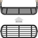 SELEWARE Heavy-Duty 20" Metal Frame Swing Seat with Adjustable Rope & Quick Connect, Replacement Swing Set Accessories for Kids and Adults, Indoor/Outdoor Backyard Playground Tree Swing, Black