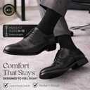 Mens Dress Socks, Business Crew, Premium Cotton Blend, Breathable, Odor Control, 5-Pack (One Size, C4)