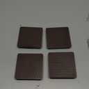 4 Packs 2 "X 2" Square Rubber Casters, Anti-Slip Floor Protectors, Bed, Chair, Sofa and Table Plugs for Bed, Couch(Brown)