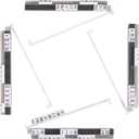 Mahjong Racks with Pushers, Anti-Slip Design Clear All-in-One Mahjong Racks and Pushers - Modern American Mahjong Tile Racks Set of 4 (Bling Clear), 18.5 inches x 3.1 inches