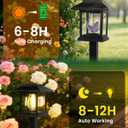 16-Pack Solar Lights Outdoor (Extra-Bright & Auto On/Off), Solar Powered Garden Lights, Outdoor Waterproof Solar Pathway Lights for Patio, Path, Yard, Landscape, Driveway, Walkway Decor (Warm White)