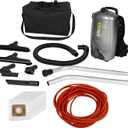 Atrix Ergo Pro Backpack Vacuum Pro Clean Kit – 8-Quart HEPA Commercial Backpack Vacuum with 1400W Motor, 106 CFM Suction, Bonus 10 HEPA Bags, Carry/Storage Bag & 50′ Extension Cord (VACBPAI-PK)