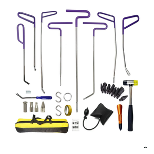 Rods Dent Removal Kit, 30 Pcs Paintless Dent Repair Rods, Special Manganese Steel, Professional Hail Dent Removal Tool for Minor Dents, Door Dings and Hail Damage