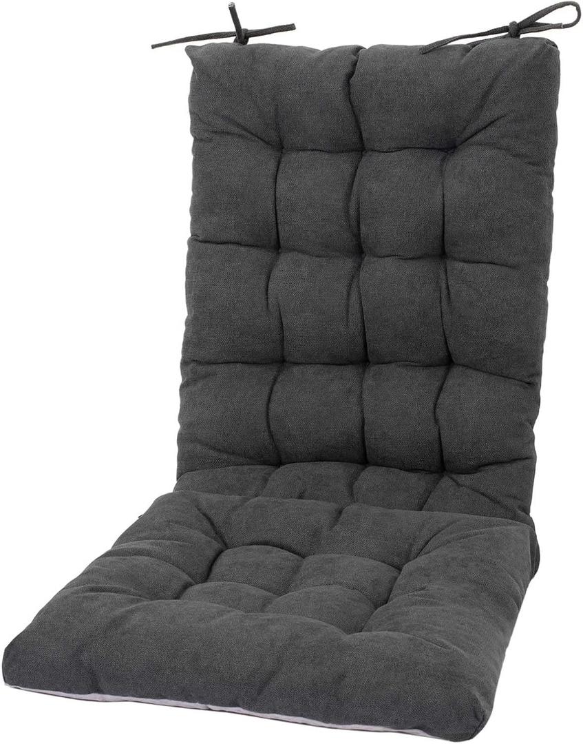 POMIU Rocking Chair Cushions Sets Indoor Office & Dining Chairs (Dark Grey)