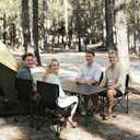 Camping Table with 4 Chairs, Portable Folding Picnic Table Set, 22*37*19.5inch + 4 chair