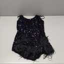 YESSA Women's Flapper Dresses 1920s,V Neck Great Gatsby Dresses Sequin Fringe Dress for Cocktail/Party/Prom/Club/Wedding Size L