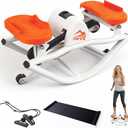 Rocking Steppers for Exercise at Home, the Rock Stepper Side to Side Stepper with 3D Motion & Resistance Bands for Full Body Cardio Workout, Quiet Low-Impact Stair Stepper, 380LBS Loading Capacity