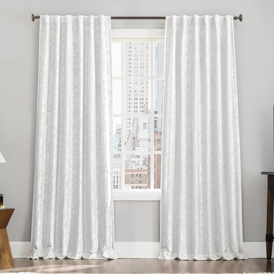 Sun Blick Blackout Curtains for Bedroom Full Light Blocking Curtains, Textured Window Curtain, 1 panel
