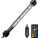 LED Aquarium Light, 7 Inches Submersible Fish Tank Light, Waterproof Underwater Light with Multicolor Option