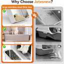 Jotesnew XXXL Stainless Steel Litter Box,28" L*20" W*12.5" H Large Capacity Metal Cat Litter Box for Big & Multiple Cats,Anti-Leakage,Non-Stick Surface for Easy Cleaning,Odor-Resistant