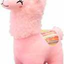 Llama Stuffed Animals Soft Plush Cute Alpaca Doll for Boys Girls 10in (caibei yantuo fense)