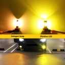 PHINLION H8 H11 LED Fog Light Bulbs 3000K Golden Yellow, 3200 Lumens Super Bright 3030 30-SMD Chips H16 DRL Lamps Replacement for Cars, Trucks, SUVs