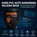 Auto-Darkening Welding Helmet, True Color Large Viewing Screen Welding Mask with Adjustable Headband, 0.1ms Fast Darkening, UV/IR Protection, Breathable Vent System for TIG MIG ARC Welding Grinding
