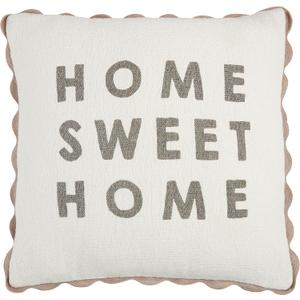 Mud Pie Reversible Pattern Pillows, Home Sweet Home; 18' x 18"