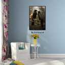 Dark Academic Wall Art Black Crow Poster Gothic Halloween Room Decor Raven Couple in Forest Canvas Print Vintage Rustic Wildlife Painting for Bedroom Living Room Dorm 16x24inch Unframed