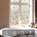Window Privacy Film Stained Glass 35.4" x 78.7" Static Cling
