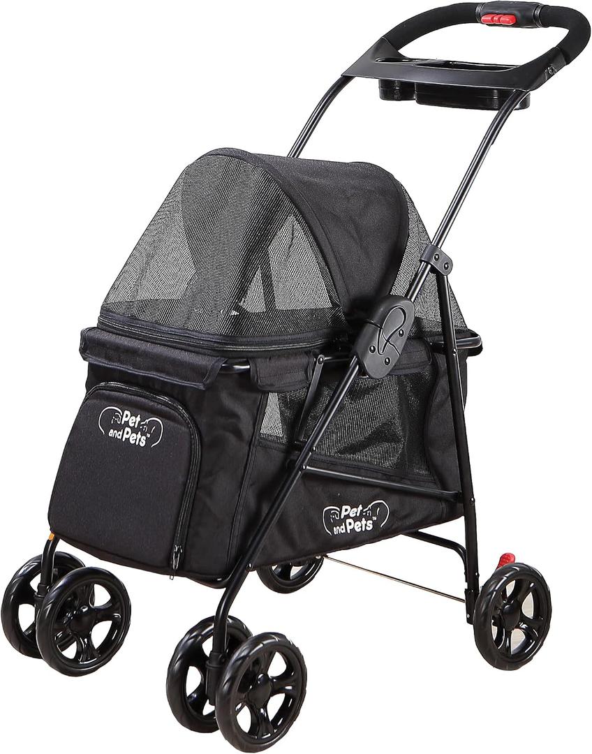 PETIQUE Simplicity Pet Stroller, Black