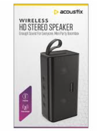 Acoustix Bluetooth Speaker, Portable Wireless Bluetooth Speakers