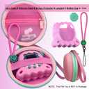 JCHPINE Hard Case and Silicone Cover for Tamagotchi Paradise Electronic Pet, Protective Cases for Tamagotchi Paradise with Screen Protector and Lanyard (Pink)