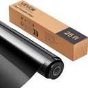 VEVOR Heat Transfer Vinyl, 12 in x 25 ft, Glossy Black HTV Iron on Vinyl Roll, Easy to Cut and Weed, Strong Adhesion, Compatible with Cutting Machines, for Various Materials, T-Shirts, Pillows, Hats