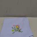 Tioncy 12 Pcs Embroidered Floral Napkins 18 x 18 Inch Wildflower Embroidered Cocktail Tea Napkins for Cocktail Parties Wedding Dinners Table Flower Themed Kitchen Holiday Party Decor Gift (Dusty Blue)