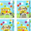 YanZonic 16Pcs School Bus Decorations Goodie Bags - Back to School Party Favor Bags for School Bus Birthday Party Decorations, School Bus Party Favors, Yellow