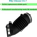 17228-5J6-A00 Air Intake Hose Replacement For 2014-2015 Acura MDX Air Flow Tube W0159-N914242, black