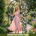 Metal Pergola Arbor 7'6"Wide x 6'5'High/4'6"Wide x 7'10"High,Assemble Freely 2 Sizes,Wide Wedding Garden Arbor Bridal Party Decoration Arbor