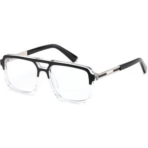 FEISEDY Retro Aviator Blue Light Glasses for Men Women Square Frame Computer Reading/TV/Phones Glasses B0209