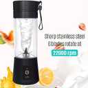 Portable Blender for Shakes and Smoothies, Personal Blender USB Rechargeable Small Smoothie Blender (Black)