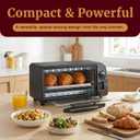 Elite Gourmet ETO236 Personal Compact 2 Slice Countertop Toaster Oven with 15 Minute Timer & Adjustable Temperature, Bake, Broil, & Toast, Black