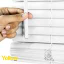 Cordless Mini Blinds, Light Filtering & Room Darkening Horizontal Window Blind for Indoor Windows, Grand White, 35" W x 48" H by YELLOW BLINDS