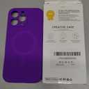 Ktele Magnetic for iPhone 16 Pro Max Case [Compatible with Magsafe] [Premium Silicone Satin-Smooth Touch] Slim Shockproof Anti-Scratch Microfiber Lining Case, 6.9 inch, Neon Purple