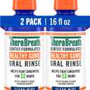 TheraBreath Healthy Gums Oral Rinse, Antigingivitis, Clean Mint Flavor, Dentist Formulated to Help Prevent Gingivitis and Support Gum Health, Alcohol Free, 16 Fl Oz, Exp: 09/2027 (Pack of 2)