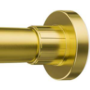 Ausemku Shower Curtain Rod 32-50 Inch Adjustable - 1 Inch Diameter Heavy Duty No drill Spring Tension Shower Rod, Non-Slip Rustproof Telescopic Rod for Bathroom, Gold