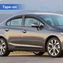 Window Visors Rain Guards for 2006 2007 2008 2009 2010 2011 Honda Civic, Out-Channel Window Vent Wind Deflectors Visors Shades for 06 07 08 09 10 11 Civic Sedan