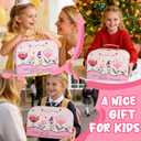 Floral Tea Party Set for Little Girls Ages 3-6, 15-Piece Pretend Play Kitchen Toys with Teapot, Cups, Plates & Storage Case, Princess Gift Set (Pink)