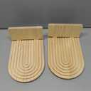 Artilady 2 Pack Boho Wood Wall Hanging Shelf - Handmade Rainbow Arch Floating Shelves Trinket Storage Rack Modern Wall Decor for Bedroom Living Room Nursery Bathroom