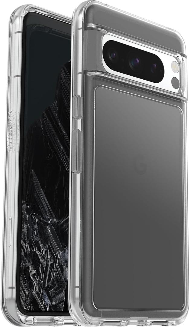 OtterBox Google Pixel 8 Pro Symmetry Series Clear Case - Clear, Ultra-Sleek, Wireless Charging Compatible, Raised Edges Protect Camera & Screen