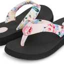 Floopi Flip Flops for Women Flat Yoga Mat Thong Womens Sandals Ladies Beach Sandals with Indoor & Outdoor Anti Skid Soles (6, 1-pink)