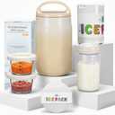 3-in-1 Breast Milk Cooler for 24H 360 Cooling, 11oz Breastmilk Chiller with Bottle & 8oz Baby Food Containers & 27oz Insulated Food Jar, Fits from Baby to Adult for Outdoor, Work & Travel - Mocha