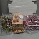 LemonRoad 12 Set Christmas Cutting Board Gift Christmas Reindeer Cutting Board with Knives Forks Kitchen Towels Merry Gift Tags Charcuterie Boards Bamboo Serving Tray for Xmas Birthday Party Favors