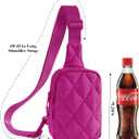 MEISEY Quilted Puffer Sling Bag for Women Small Backpack Crossbody Chest Bag Fanny Packs Purses for Casual Traveling Hiking