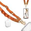 FITENOUGH Phone Lanyard Crossbody Phone Strap - Universal Adjustable Cell Phone Lanyard Neck Strap (Orange)