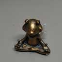 Yoga Frog Writing Pen Holder  Desktop Organizer Perfect for Display of Pens, Pencils, Paint Brushes and Letter Openers  Whimsical Conversation Starter for Home or Office Meditating Zen Figurine